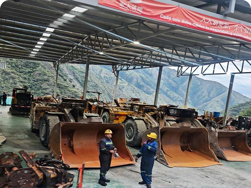 Underground mining loaders and trucks at FAMBITION project in Colombia